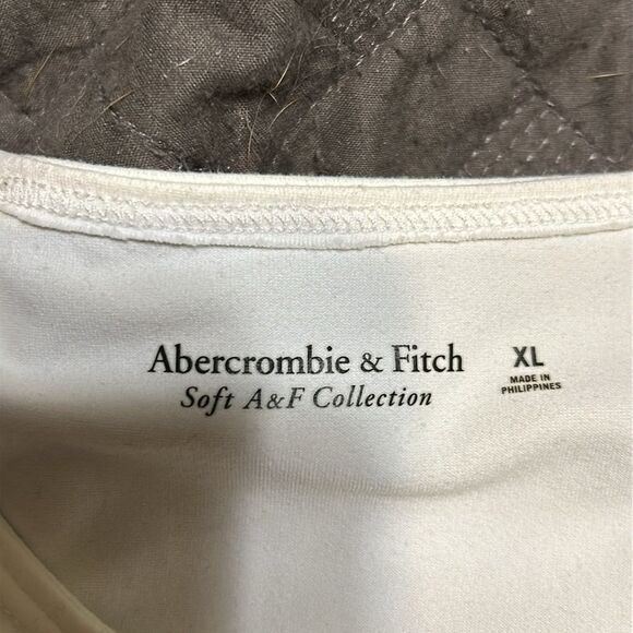 Abercrombie & Fitch Soft A&F Collection White Lace-Up Seamless Scuba Tank XL - Picture 5 of 6
